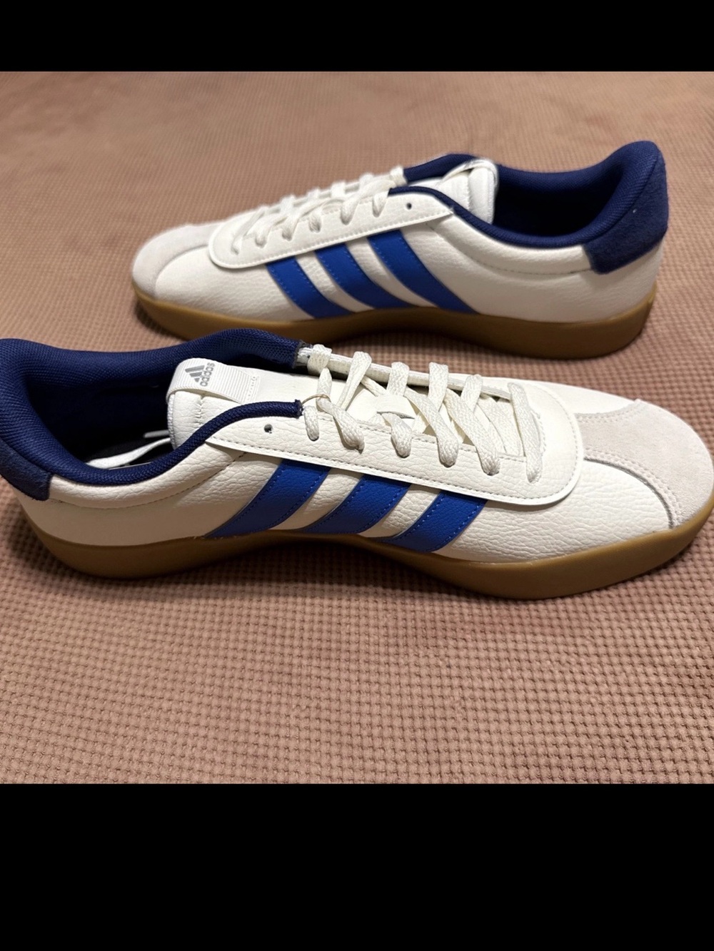 adidas VL Court 3.0 White Blue Gum - Size 11.5 Men / 12.5 Women